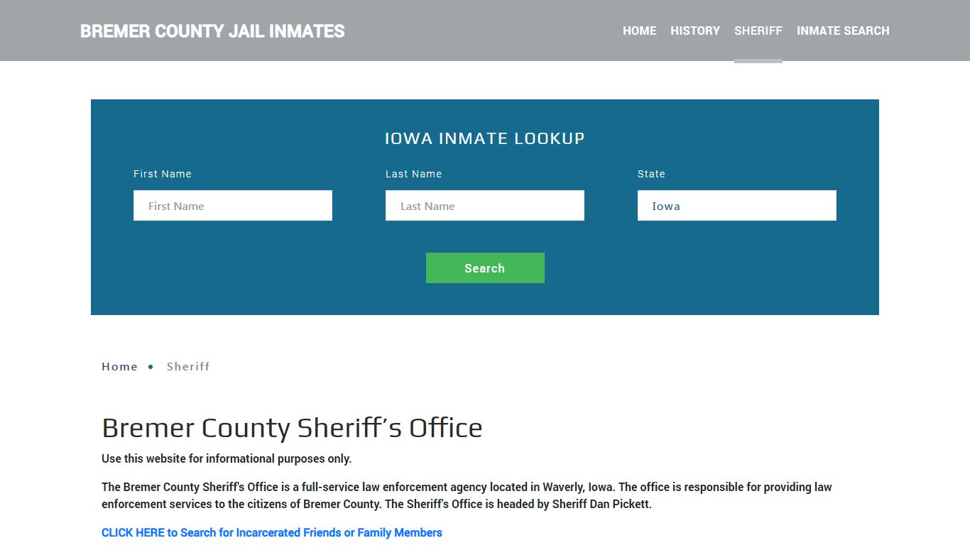 Bremer County Sheriff, IA Arrest Warrant Lookup