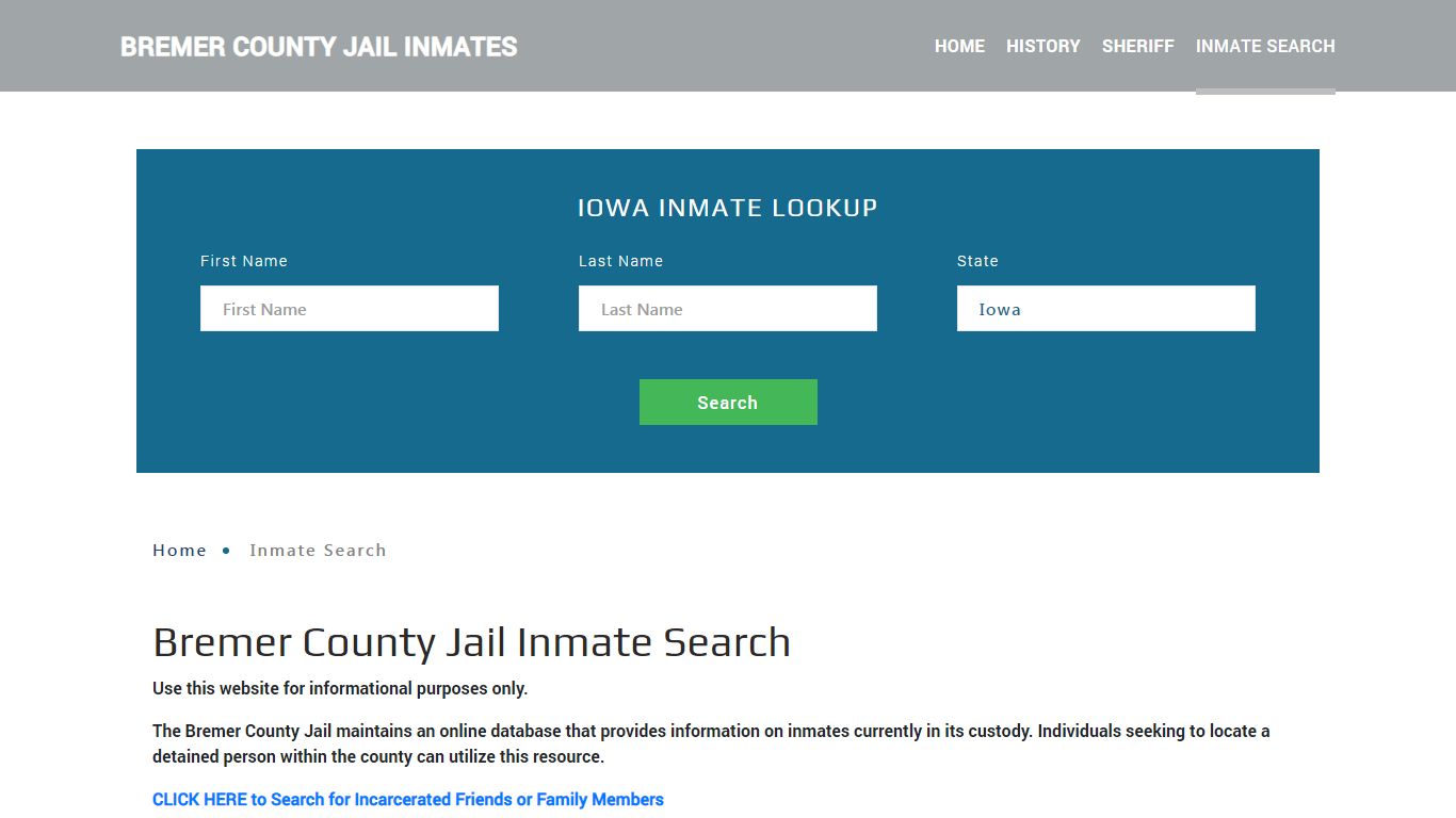 Bremer County, IA Detainee Lookup